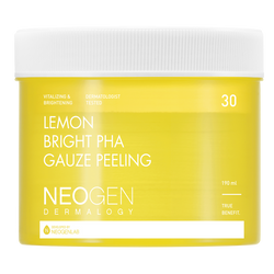 [NeoGen] DERMALOGY LEMON BRIGHT PHA GAUZE PEELING 190ML (30 PADS)